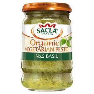 Sacla Organic Basil Vegetarian Pesto 190g - theMintLeaves.com