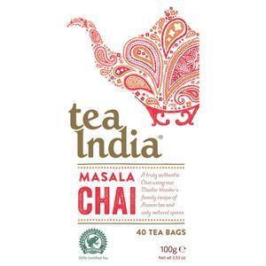 Tea India Masala Chai (40 xTea Bags) 100g - theMintLeaves.com