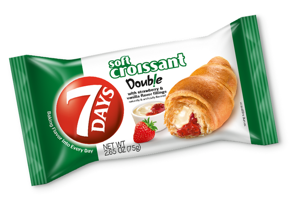 7 Days Croissant with Double strawberry and Vanilla Filling 80g - theMintLeaves.com