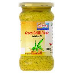 Ashoka Green Chilli Pickle in Olive Oil 300g - theMintLeaves.com