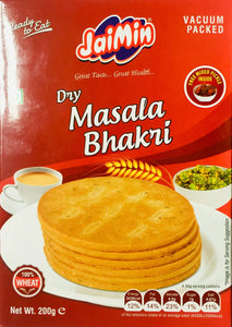 Jaimin Dry Masala Bhakri 200g with 30g Mixed Pickle - theMintLeaves.com