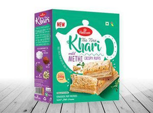 Haldiram Tea Time Mild Methi Khari Crispy Puffs - theMintLeaves.com