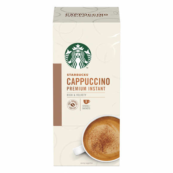 Starbucks Cappuccino Premium Instant Coffee Sachets 5 Pack - theMintLeaves.com