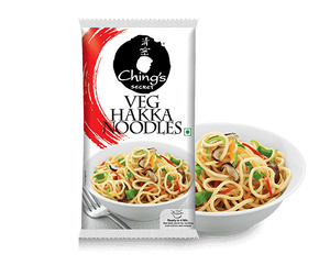 Chings Secret Veg Hakka Noodles (No Egg) 150g - 3 Packs - theMintLeaves.com