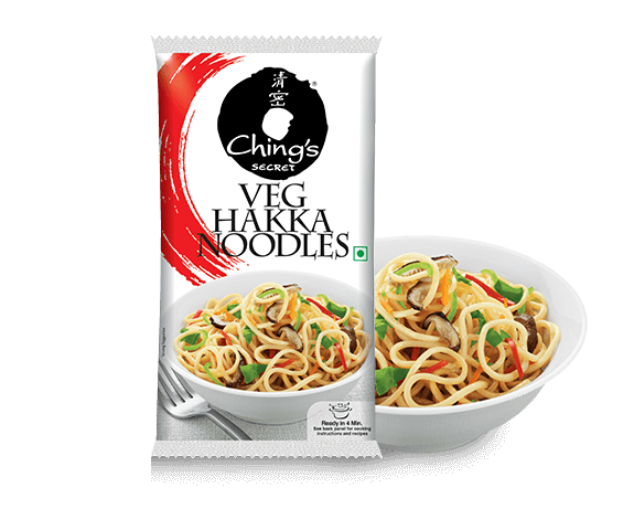 Chings Secret Veg Hakka Noodles (No Egg) 150g - 3 Packs - theMintLeaves.com