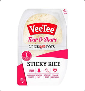 Veetee Tear & share Sticky Rice 2 x Pots 260g - theMintLeaves.com