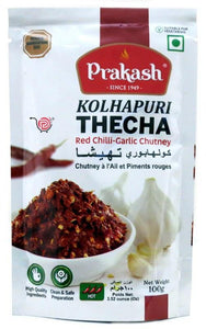 Prakash Kolhapuri Thecha Red chilli- Garlic Chutney 100g - theMintLeaves.com