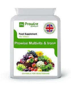 Prowise Multi Vitamin & Iron 180 Tablets - Made in uk with GMP - theMintLeaves.com